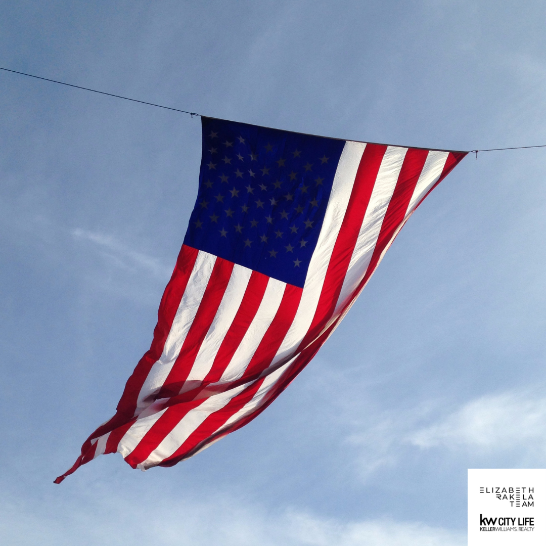 Memorial Day Parade Flag in Hoboken NJ. Hudson County Weekly Real Estate Market Report 5/27/24