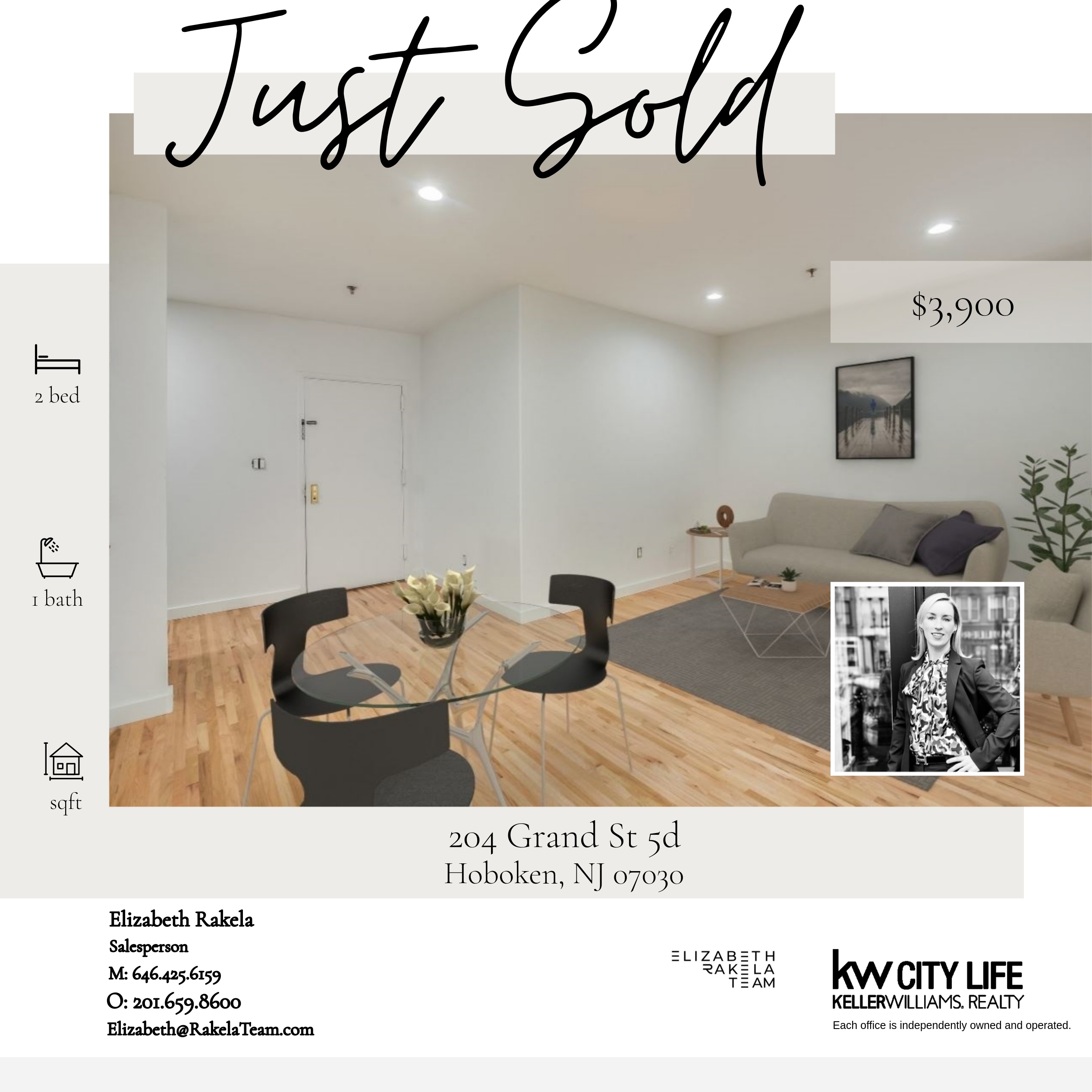 Just Rented! 204 Grand Street 5D Hoboken