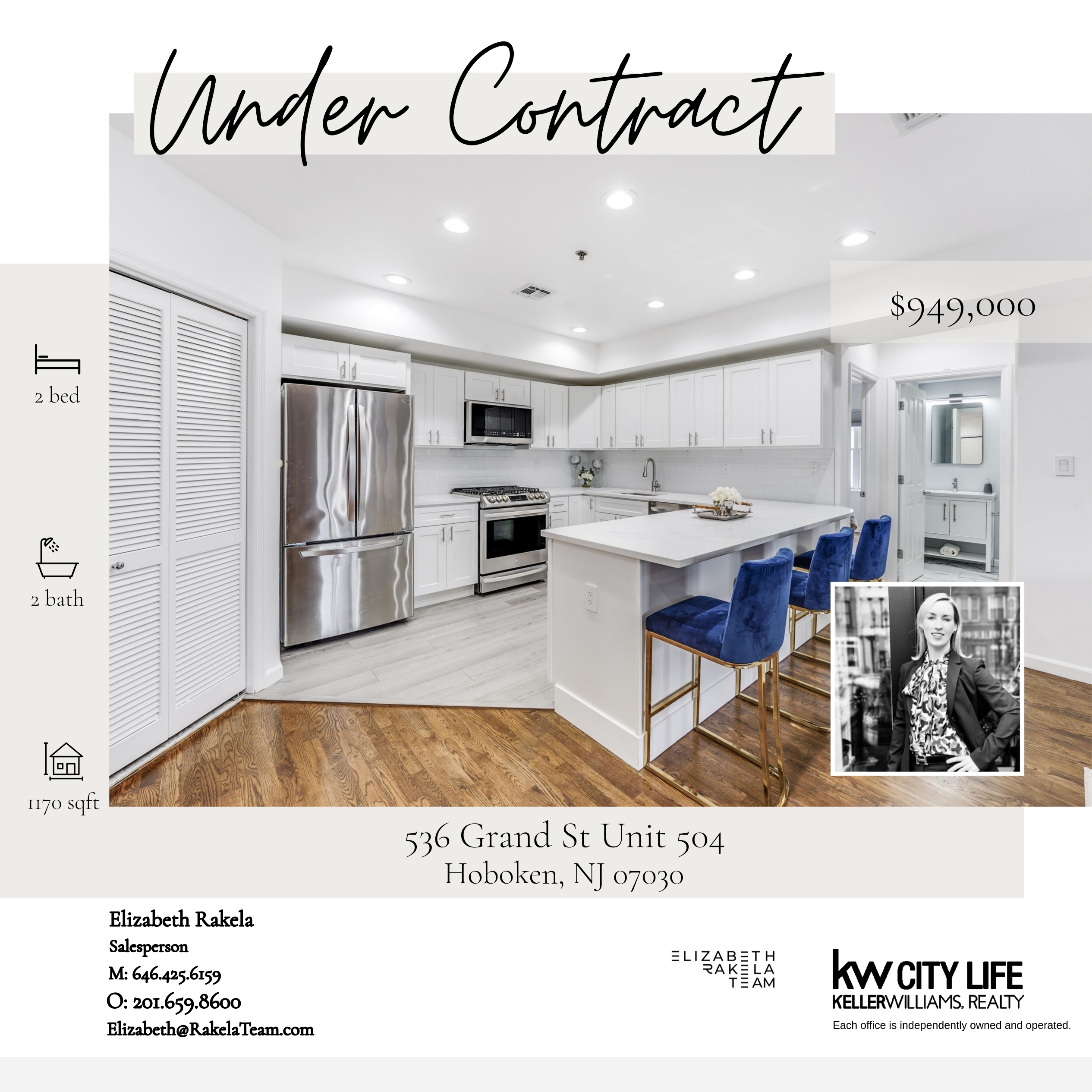 Under Contract! 536 Grand St Unit 504, Hoboken