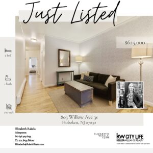 just listed! 803 Willow Street Unit 3S, Hoboken