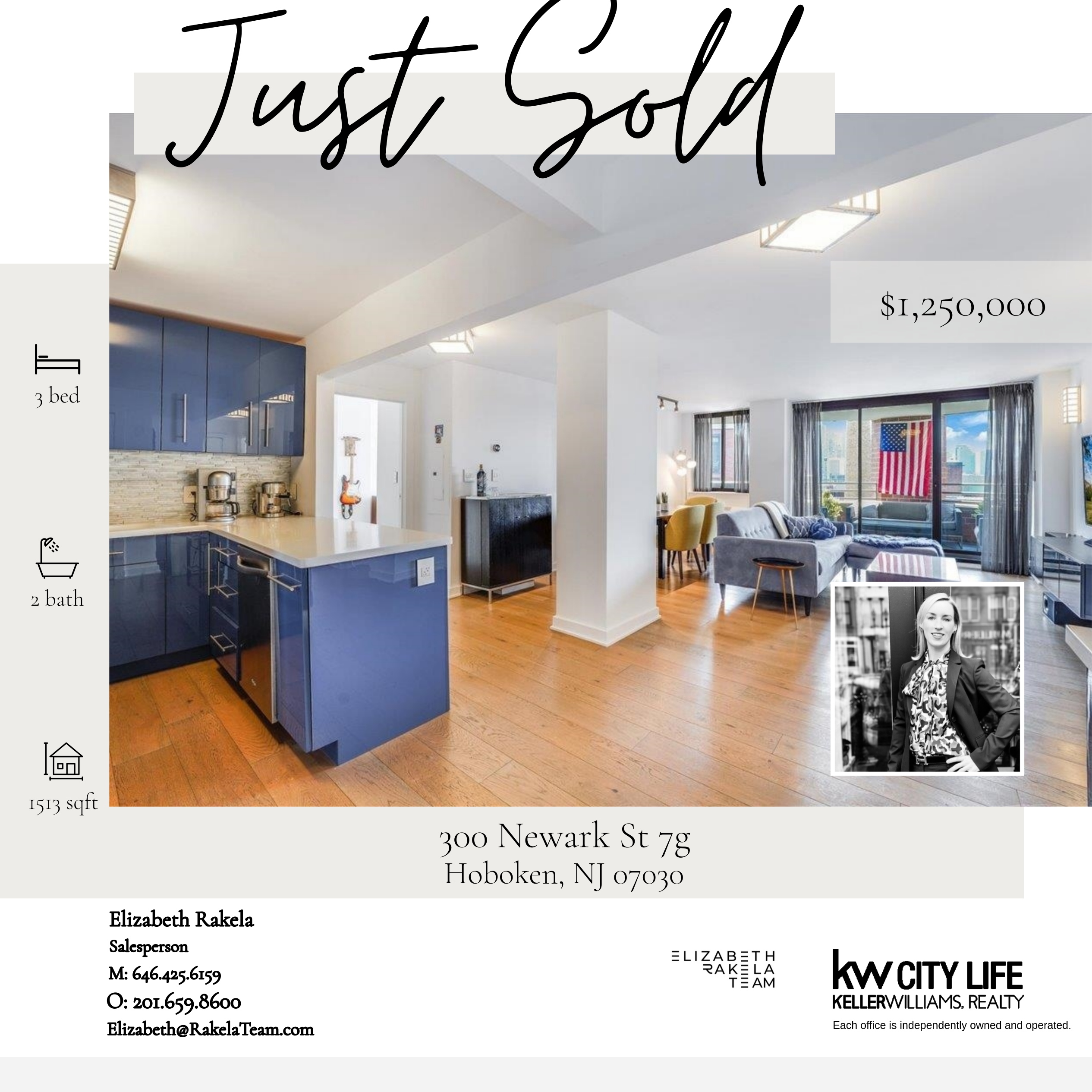 JUST SOLD! 300 Newark Unit 7G Hoboken