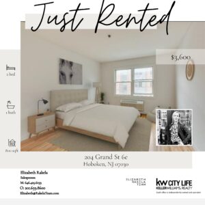 Just Rented! 204 Grand Street Unit 6E, Hoboken