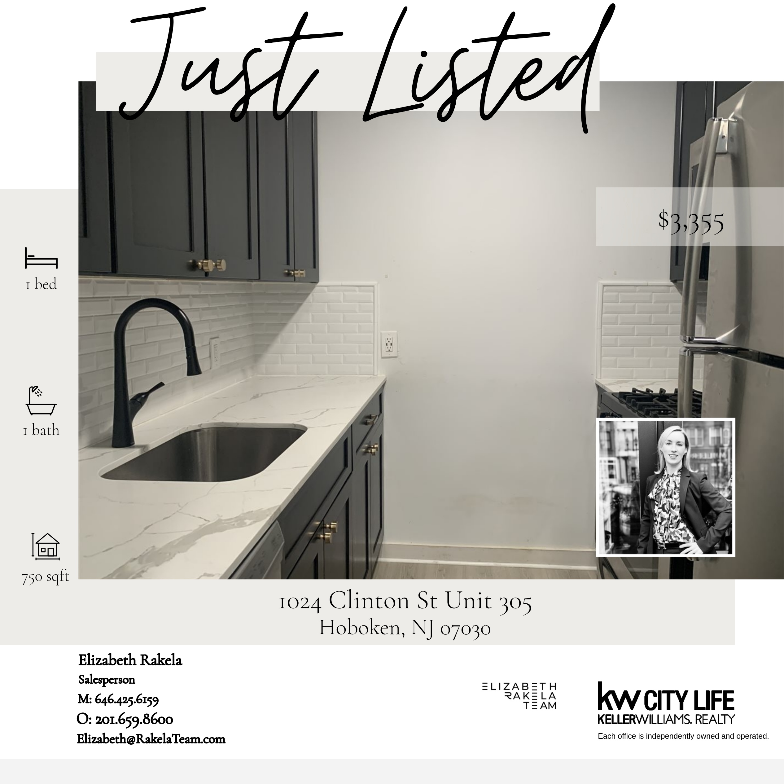 Just Listed! 1024 Clinton Street Unit 305, Hoboken