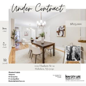 Under Contract! 1122 Hudson Street Unit 1A, Hoboken